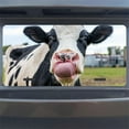 thumbnail image 7 of Tongue out Cow Funny Personalized License Plate Rust-proof Stainless Steel Metal License Plate Suitable For Men And Women 12.2" x 6.2", 7 of 7