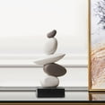 thumbnail image 6 of CoudarTitie Artificial Sandstone Statue Desk Ornament Collection Home Decoration Resin Stone Gray White, 6 of 9