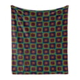 thumbnail image 1 of Abstract Soft Flannel Fleece Throw Blanket, Modernistic Colorful Whirlpool Effect Nested Square and Circles Illustration, Cozy Plush for Indoor and Outdoor Use, 50" x 60", Multicolor, by Ambesonne, 1 of 5