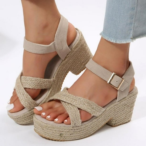 Platform hotsell woven sandals