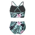 thumbnail image 2 of iEFiEL Kids Little Girls 2-Piece Cartoon Printing Bikini Set Swimwear,Sizes 2T-10 Summer Lily Pink 6, 2 of 7