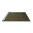 thumbnail image 2 of Ahgly Company Machine Washable Indoor Square Oriental Turquoise Blue Industrial Area Rugs, 8' Square, 2 of 4