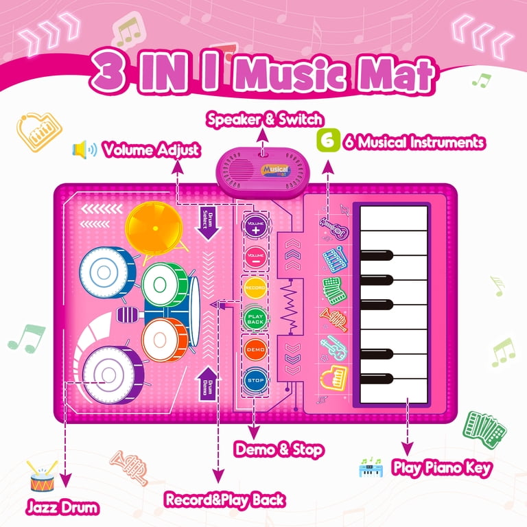 ATOPDREAM Baby Piano Mat, 2-in-1 Keyboard & Drum photo 7