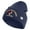 Navy, variant on U.S. Army 11th Armored Cavalry Regiment Logo Embroidered 12 Inch Solid Knit Cuff Long Beanie Made in USA - Black OSFM