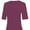Burgundy, variant on Women's Short Sleeve V Neck Casual Basic Solid Color Pullover Lightweight Soft Knit T-Shirt Tops