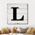 thumbnail image 3 of wall26 Canvas Wall Art English Letter Wood Background Home Wall Decorations for Bedroom Living Room Paintings Canvas Prints Framed - 16x16 inches, 3 of 5