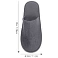 thumbnail image 2 of PBPBOX 10 Pairs Home Guest Slippers Light Grey Fleece Reusable Disposable Design, 2 of 7