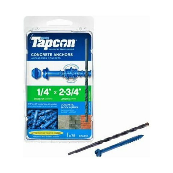 ITW Brands 24330 75PK1/4x2-3/4 Concrete Anchor