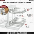 thumbnail image 4 of Rev-A-Shelf Chrome 2-Tier w/ Soft-Close for 15" Blind Cabinet Openings, 5PSP-15SC-CR, 4 of 12