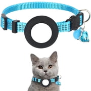 GoodTool Airtag Pet Collar with Bells Airtag Reflective Collar, Removable Safety Buckle Pet Collar Holder, Adjustable Collar Size, Fits Most Puppies, Kittens and Small Pets