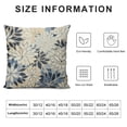 thumbnail image 5 of COMIO Navy Blue Dahlia Throw Pillow Cover Rustic Geometric Flower Decorative Square Pillow Cases Beige Tan Gray Floral Cushion Covers Farmhouse Home Decor For Sofa Bedroom Outdoor, 5 of 5
