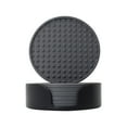 thumbnail image 2 of Round Silicone Coasters Set of 6 with Holder, Thick Non-Slip Heat Resistant Cup Mat for Cold and Hot Drinks, Tabletop Protector for Home and Office Gray, 2 of 3