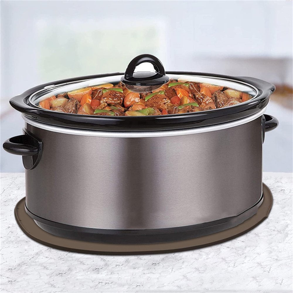 Doublure De Mijoteuse Réutilisable En Silicone - Insert Compatible Crockpot 6-8 Qt Noir