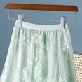 thumbnail image 4 of Levmjia Women's Midi Skirt Mid Length High Waisted Floral Mesh Double Layer A-Line Skirt Casual Party Beach Vacation Spring Summer, 4 of 8