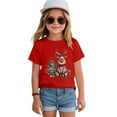 thumbnail image 4 of Zshosam Christmas Shirts for Kids Girls Christmas Shirts for Child Merry and Bright Christmas Tree Tshirt Short Sleeves Holiday Tops Size 5T 6T,(Red 5-6 Years), 4 of 6