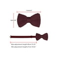 thumbnail image 2 of INSPIRE CHIC Men's Pre-Tied Bow Ties Adjustable Strap Solid Color Knitted Bowtie Wine Red, 2 of 5