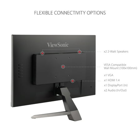 ViewSonic - VX2467-MHD 24" LCD FHD FreeSync Gaming Monitor (HDMI, VGA and DisplayPort) - Black