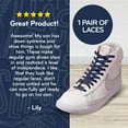 thumbnail image 5 of The Original Stretchlace | Elastic Shoe Laces | Flat Stretch Shoelaces | Navy, 24 in (60 cm), 5 of 7