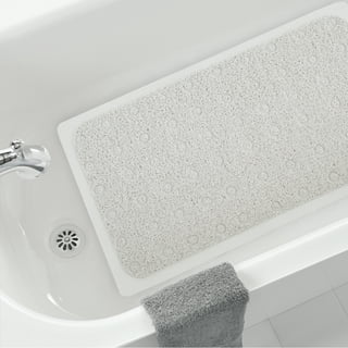 Shower Mats Non Slip,15.3 x 35.1'' Long Bathtub Mat Non Slip for Bathroom  Tub,Shower Mats for Showers Anti Slip for Elderly,Loofah Anti Slip Shower
