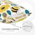 thumbnail image 4 of LNWH Rectangle Pillow Cover, Cartoon Bees Honey Animals Cushion Covers Pillowcase for Couch Bedroom Sofa, 20"x30", 4 of 7