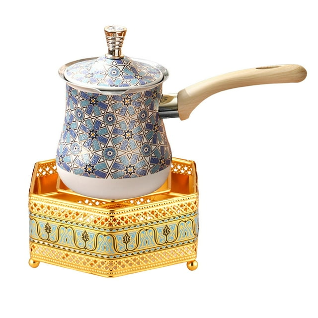 jifeng Turkish Coffee Pot Anti Scald Handle Boiling Milk Warmer for Restaurant Home 720ml