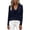 Navy, variant on Womens Spring Tops Dressy Cowl Neck Long Sleeve Shirts Loose Business Casual Blouses Teacher Tunic Top