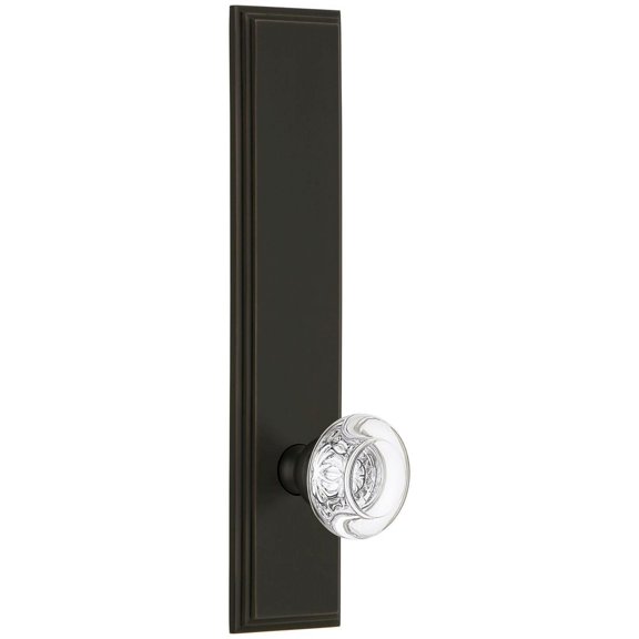 Grandeur Carbor_Tp_Prv_238_Lh Carre Solid Brass Tall Plate Rose Left Handed Privacy Door