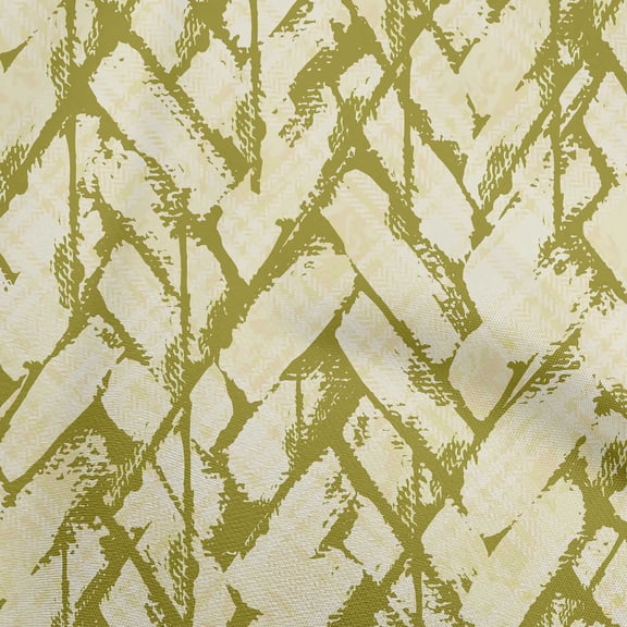 oneOone Cotton Jersey Lime Green Fabric Brush Stroke Fabric For Sewing Printed Craft Fabric By The Yard 58 Inch Wide