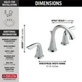 thumbnail image 6 of Delta Lahara Two Handle 8 in. Widespread Lavatory Faucet in Chrome 3538-MPU-DST, 6 of 6