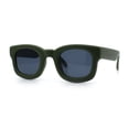 thumbnail image 5 of Retro Nostalgic Thick Bubble Plastic Frame Retro Horn Rim Sunglasses Green - Black, 5 of 7