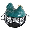 thumbnail image 4 of Cesta para huevos, contenedor de huevos de cocina para huevos frescos, cesta de huevos de estilo rústico. Negro con punto pequeño, 4 of 9