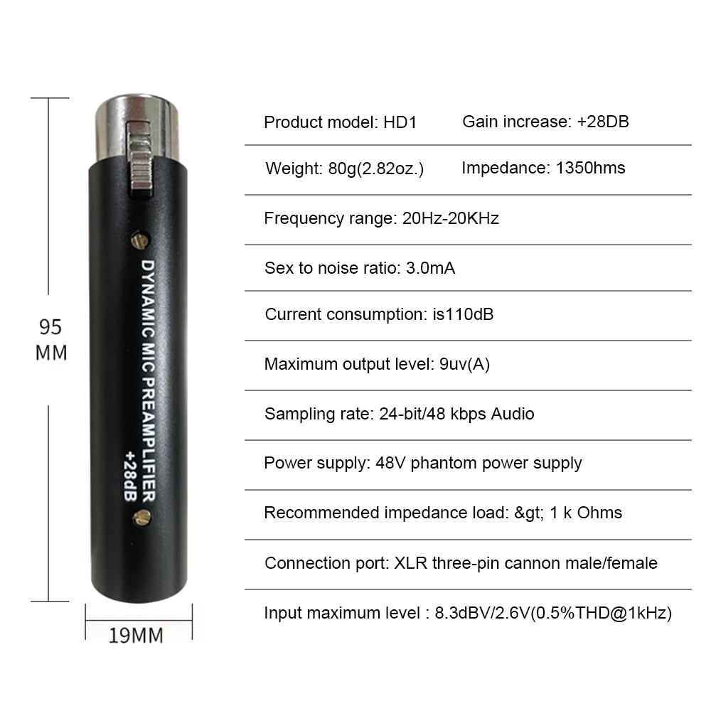 Mic Pream,Preamplifier Amplifier Xlr Port Noise Amplifier Xlr Pream Low Noise Xlr Port Entertainment Hxber Live And Play In-line Pream Low Entertainment Live And Port Entertainment Live Siuke