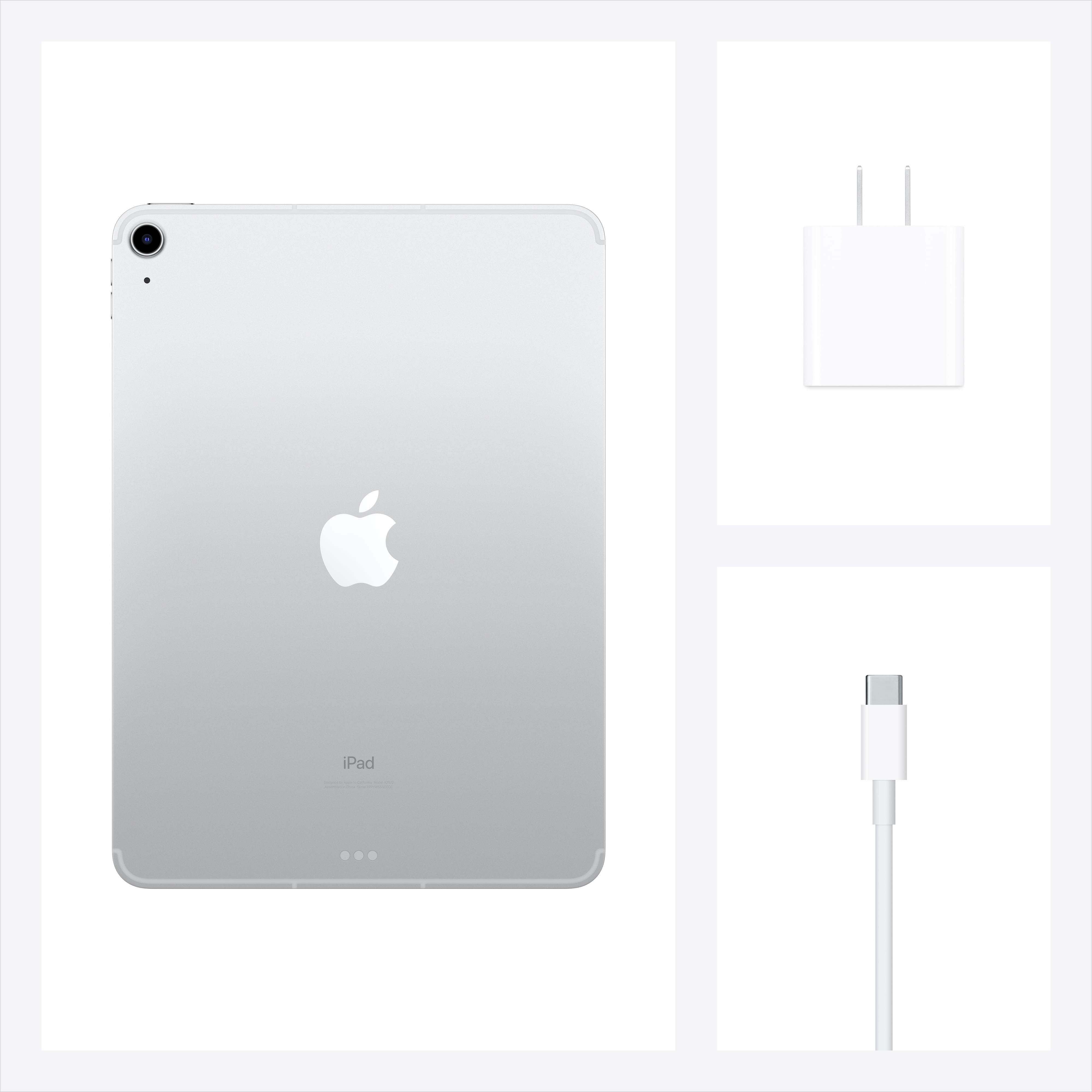 2020 Apple 10.9-inch iPad Air Wi-Fi + Cellular 256GB - Silver (4th  Generation) 