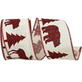thumbnail image 4 of JAM Paper Christmas Animal Ribbon, Buffalo Print & Ivory, 2.5in x 10yd, 1/Pack, 4 of 4