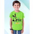 thumbnail image 2 of Hunting Crew Easter Bunny Egg Hunting Christian Event Youth T-shirt, Youth XS, Lime, 2 of 5