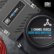Banda ICEX2000.2 Ice X 2001 One Channel 2000 Watts Max @ 2 Ohm Car Audio Mono Amplifier W/bass Boost Subsonic Filter And Low Pass Filter