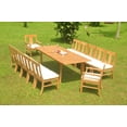 thumbnail image 4 of Grade-A Teak Dining Set: 12 Seater 13 Pc: 94" Double Extension Rectangle Table And 12 Osborne Chairs (2 Arm & 10 Armless Chairs) WholesaleTeak #WMDSWVm, 4 of 4