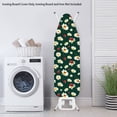 thumbnail image 3 of HELLHERO Flowers Ironing Board Cover, 15x54 Inch Standard Ironing Board Cover with Elastic Edge and Hook and Loop Fasteners Scorch and Stain Resistant Cotton Ironing Covers, 3 of 5