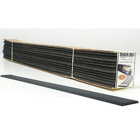 - HO 2' Track-Bed Strips (12), Includes highly-detailed pieces. By Woodland Scenics