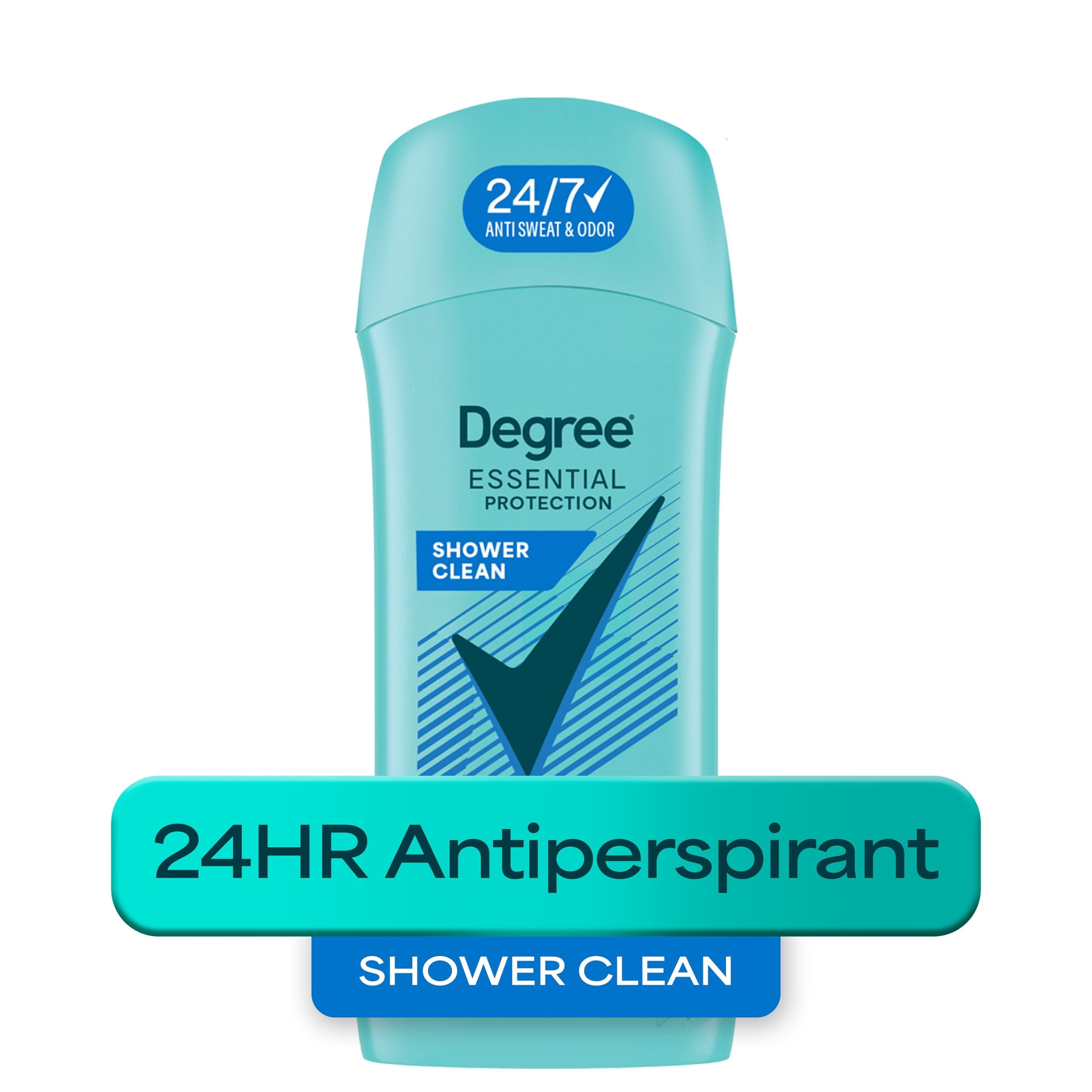 Degree Original Antiperspirant Deodorant 48-Hour Sweat & Odor Protection  Shower Clean Antiperspirant for Women,  2.6 oz Pack of 3