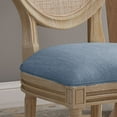 thumbnail image 3 of Noble House Theodore French Fabric Dining Chairs, Set of 2, Light Blue, 3 of 6