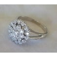thumbnail image 4 of 2Ct Round Cut Lab Created Diamond Flower Cluster Engagement Ring 14K White Gold Plated 925 Sterling Silver, 4 of 4