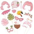thumbnail image 5 of Tropical Hawaii Theme Summer Beach Photo Booth Set Luau Party Supplies Photo Props Beard Wedding Birthday Decoration (Pink), 5 of 8