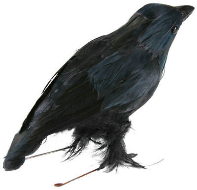 Fake Stuffed Halloween Black Crow Bird Prop Raven Artificial Faux Decoration - image 2 of 2