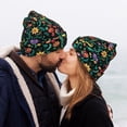 thumbnail image 5 of Yiaed Mexican Flower 1 Print Winter Beanie for Men Women, Fleece Lined Beanie Soft Warm Knit Hat Ski Stocking Cuffed Ca, 5 of 6