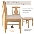 thumbnail image 6 of 5-Piece Kitchen Dining Table Set, Wooden Rectangular Dining Table and 4 Upholstered Chairs with Backrest for Kitchen, Dining Room and Cafes, Natural Wood, 6 of 9