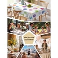 thumbnail image 5 of Colorful Polka Dot Table Cloth, Rainbow Polka Dot Watercolor Waterproof Tablecloth for Rectangle Tables, Reusable Washable Fabric Table Cover for Restaurant Kitchen Dining Tables 60"x120", 5 of 6