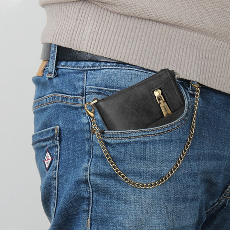 TSV Bifold Leather Wallet with Anti-Theft Chain photo 6