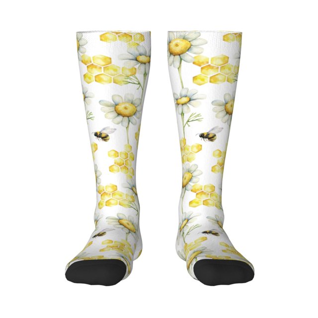Balery Sweet Honey Calcetines novedosos Calcetines deportivos Calcetines hasta la rodilla Calcetines de algodón Calcetines originales y geniales