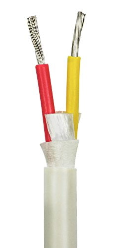 Made in the USA 50 ft 10//2 AWG Duplex Round DC Marine Wire - Red//Yellow